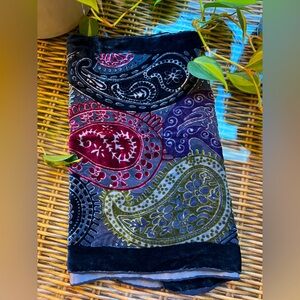 Velour Paisley Scarf